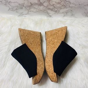 Lucky Brand Platform Wedge Black Stretch "Marilyn"